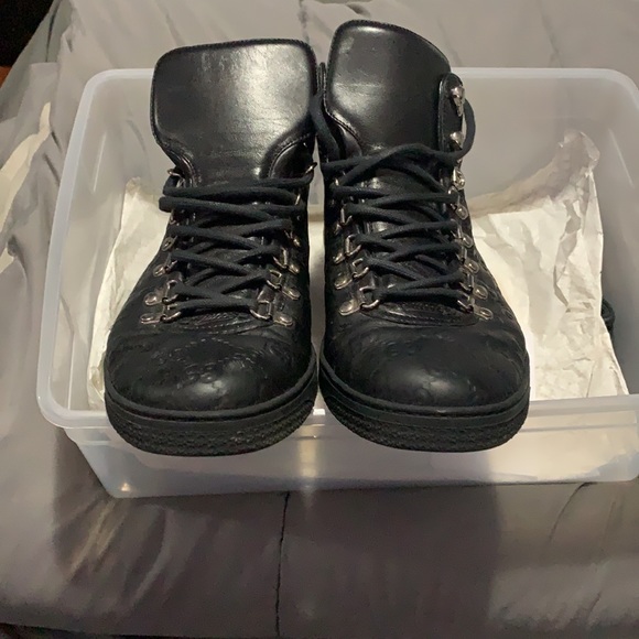 Gucci Mens Guccissima black sneaker - Picture 6 of 7